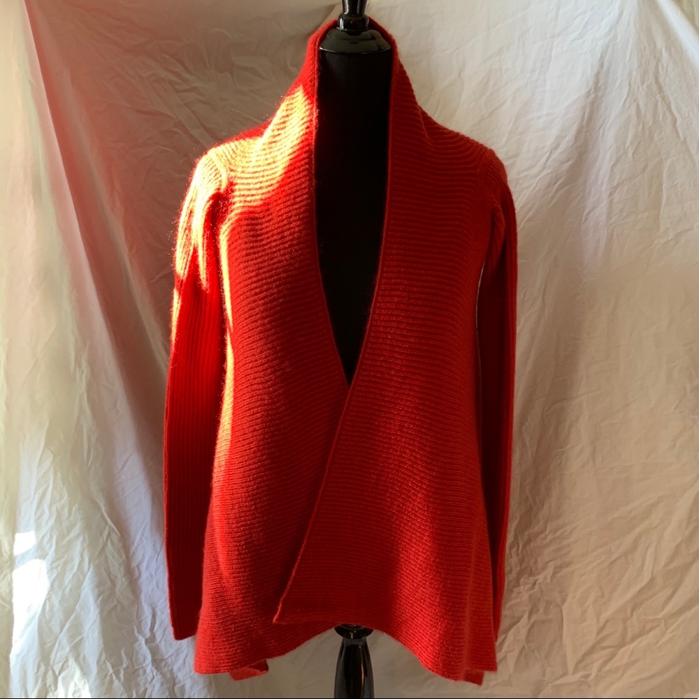 RICK OWENS Fisherman Knit Wrap Cardigan Sweater